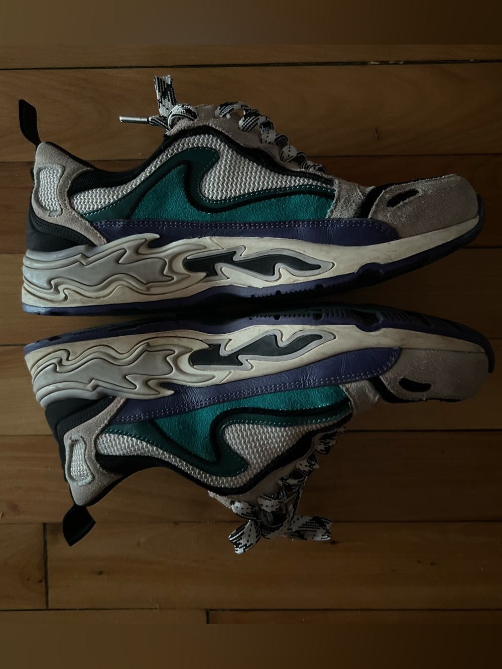 Sandro Flame Sneakers Size 36 in Teal and Purple